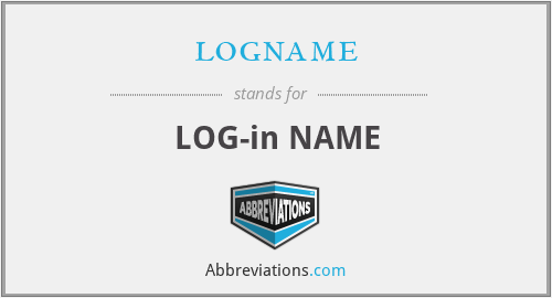 logname - LOG-in NAME