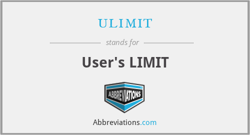 ulimit - User's LIMIT