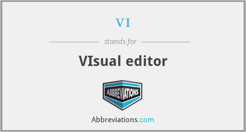 vi - VIsual editor