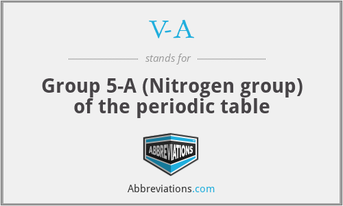 V-A - Group 5-A (Nitrogen group) of the periodic table