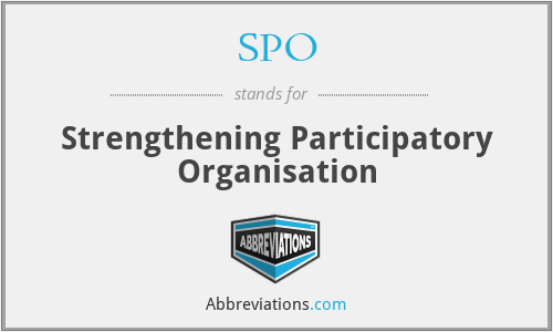 SPO - Strengthening Participatory Organisation