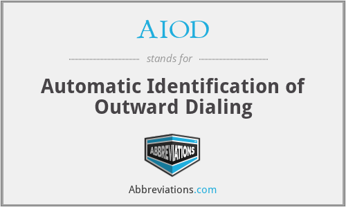AIOD - Automatic Identification of Outward Dialing