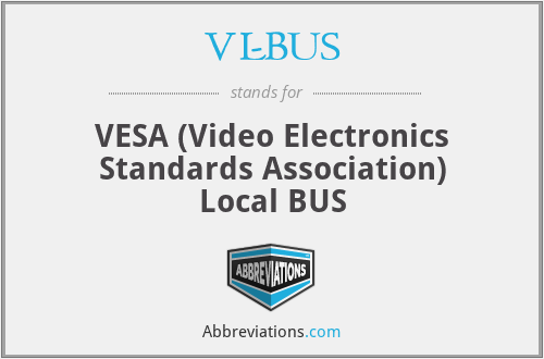 VL-BUS - VESA (Video Electronics Standards Association) Local BUS