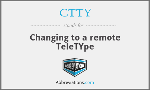 CTTY - Changing to a remote TeleTYpe