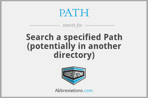 PATH - Search a specified Path (potentially in another directory)