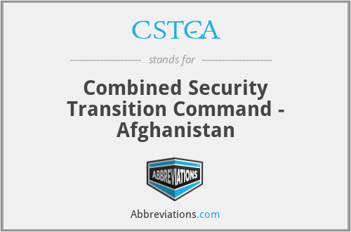 CSTC-A - Combined Security Transition Command - Afghanistan