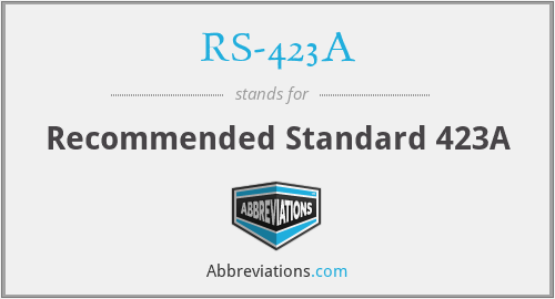 RS-423A - Recommended Standard 423A