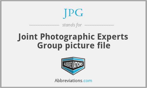 JPG - Joint Photographic Experts Group picture file