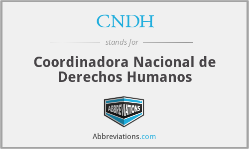 CNDH - Coordinadora Nacional de Derechos Humanos