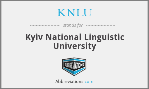 KNLU - Kyiv National Linguistic University
