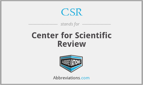 CSR - Center for Scientific Review