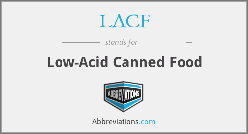 LACF - Low-Acid Canned Food