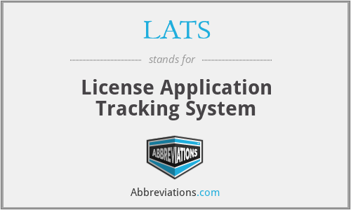 LATS - License Application Tracking System