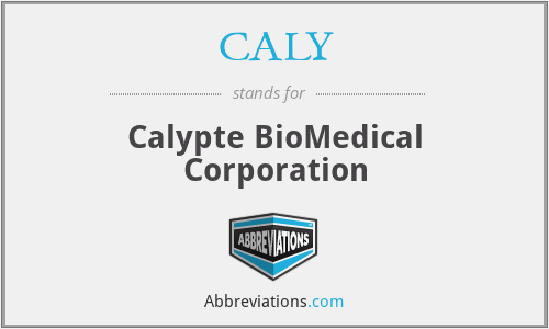CALY - Calypte BioMedical Corporation