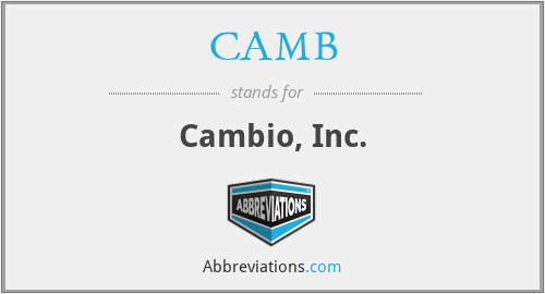 CAMB - Cambio, Inc.