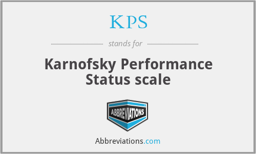 KPS - Karnofsky Performance Status scale