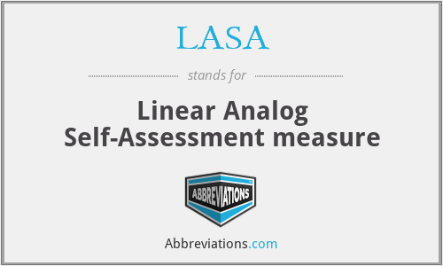 LASA - Linear Analog Self-Assessment measure