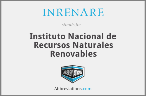 INRENARE - Instituto Nacional de Recursos Naturales Renovables