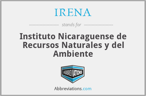 IRENA - Instituto Nicaraguense de Recursos Naturales y del Ambiente