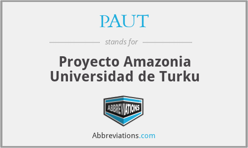 PAUT - Proyecto Amazonia Universidad de Turku