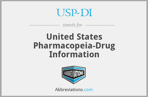 USP-DI - United States Pharmacopeia-Drug Information