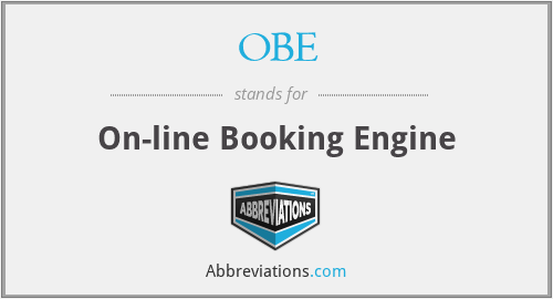 OBE - On-line Booking Engine
