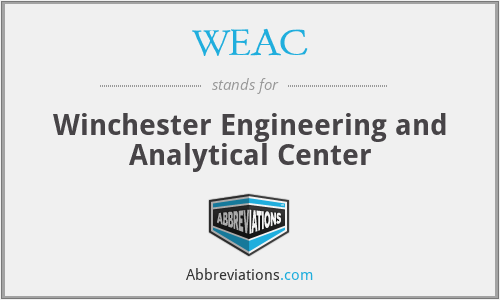 WEAC - Winchester Engineering and Analytical Center
