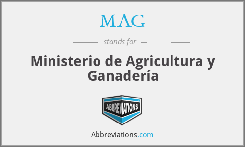 MAG - Ministerio de Agricultura y Ganadería