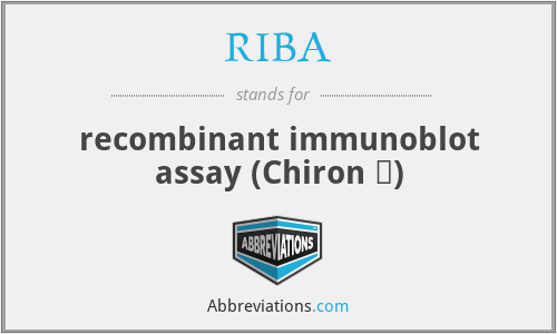 RIBAﾙ - recombinant immunoblot assay (Chiron ﾮ)