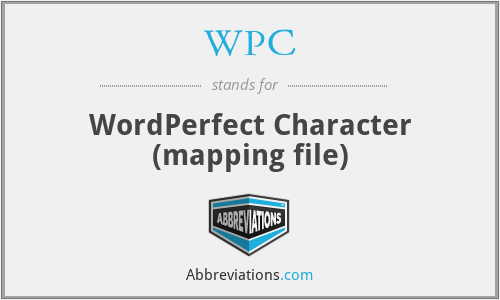 WPC - WordPerfect Character (mapping file)