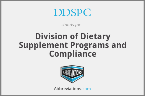 DDSPC - Division of Dietary Supplement Programs and Compliance