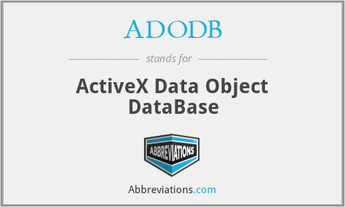 ADODB - ActiveX Data Object DataBase