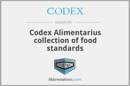 CODEX - Codex Alimentarius collection of food standards