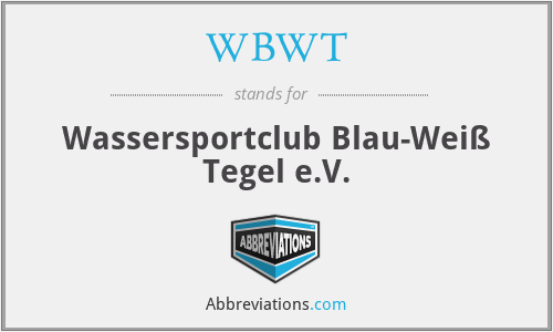 WBWT - Wassersportclub Blau-Weiß Tegel e.V.