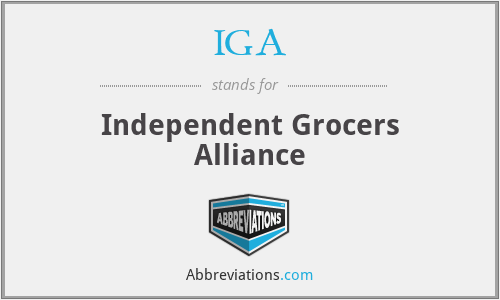 IGA - Independent Grocers Alliance