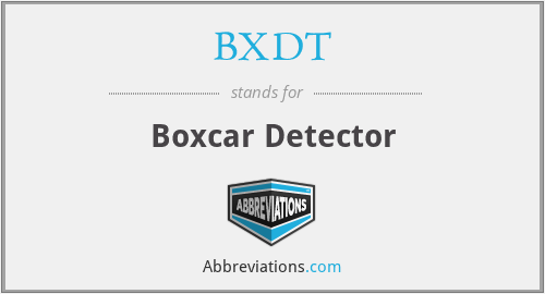 BXDT - Boxcar Detector
