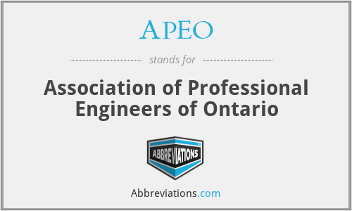 APEO - Association of Professional Engineers of Ontario