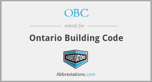 OBC - Ontario Building Code