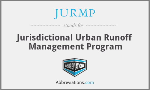JURMP - Jurisdictional Urban Runoff Management Program