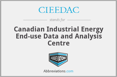 CIEEDAC - Canadian Industrial Energy End-use Data and Analysis Centre
