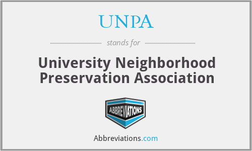 UNPA - University Neighborhood Preservation Association