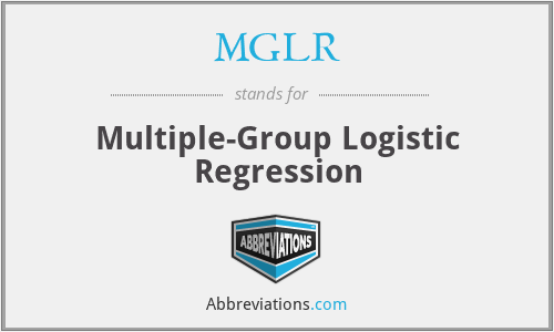 MGLR - Multiple-Group Logistic Regression