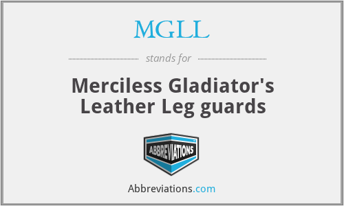 MGLL - Merciless Gladiator's Leather Leg guards
