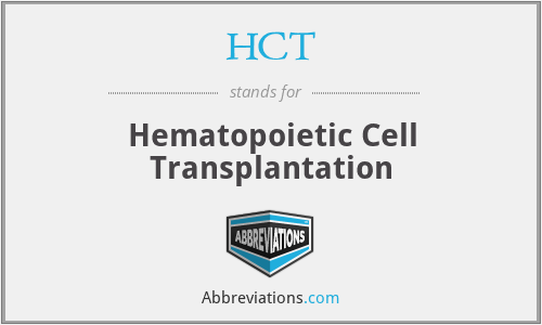 HCT - Hematopoietic Cell Transplantation