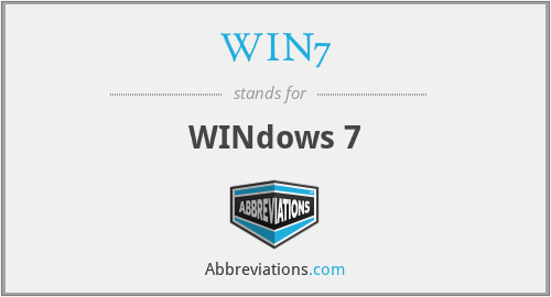 WIN7 - WINdows 7