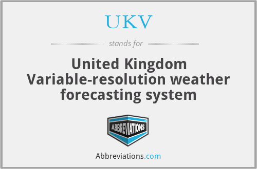 UKV - United Kingdom Variable-resolution weather forecasting system