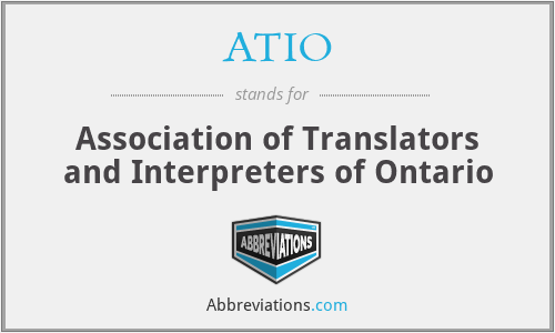 ATIO - Association of Translators and Interpreters of Ontario