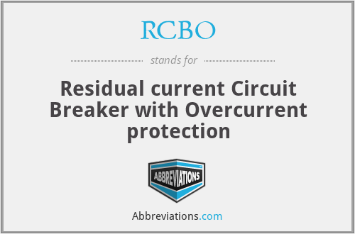 RCBO - Residual current Circuit Breaker with Overcurrent protection