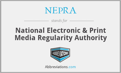 NEPRA - National Electronic & Print Media Regularity Authority