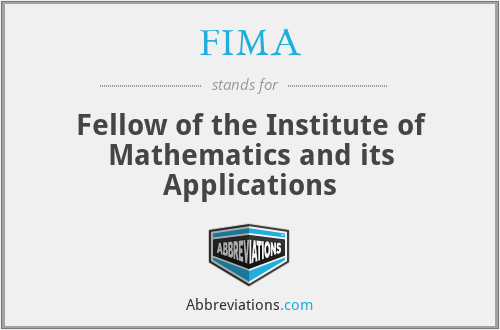 FIMA - Fellow of the Institute of Mathematics and its Applications
